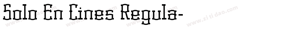 Solo En Cines Regula字体转换